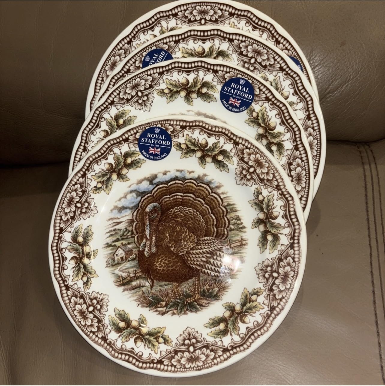 Amazon.com | Royal Stafford Turkey Salad Plates - Set of 4: Salad